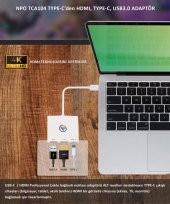 NPO TCA-104 MUF82ZM Macbook Type-C to HDMI-USB-Type-C Çoklayıcı - 4