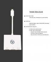 NPO TCA-104 MUF82ZM Macbook Type-C to HDMI-USB-Type-C Çoklayıcı - 8