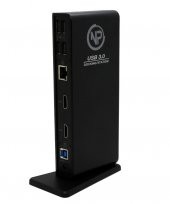 NPO TCD-102 MacOS/Windows 4k 60hz 2xHDMI 4xUSB2.0 2xUSB3.1 1xTypeB 2x3,5mm Gigabit Docking Station (Silinecek) - 1