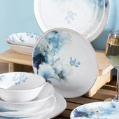 Perotti Garden Altın yaldızlı Stoneware Yemek Takımı 27 Parça 6 Kişilik Yemek Seti - 3