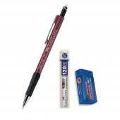 Uçlu Kalem Bordo 0.7 Grip 1347 Faber 120 li Uç ve Sınav Silgisi Versatil Uçlu Kalem 0,7 1 Adet - 1