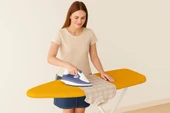 Ütü Masası Kılıfı 45x135 cm Keçe Lamineli İp Ayarlı Bal Sarısı - 1