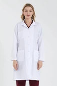 Feliplini Kadın Klasik Yaka Uzun Boy Beyaz Öğretmen Ve Doktor Önlüğü thumbnail 2