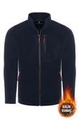 SUVASS CO Champ Erkek Lacivert Polar Tam Fermuarlı 3 Cepli Kalın Outdoor Polar Ceket Tactical Fleece - 1