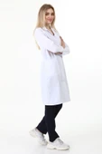 Palmiye Tesettür Uzun Boy Gömlek Yaka Doktor Öğretmen Laborant Önlüğü - 2