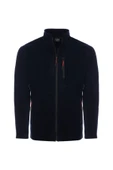 ALC Unisex Siyah Bato Yaka Tam Fermuarlı 3 Cepli Outdoor Polar Ceket - 1