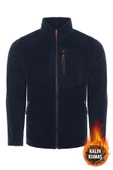 SUVASS CO Champ Erkek Lacivert Polar Tam Fermuarlı 3 Cepli Kalın Outdoor Polar Ceket Tactical Fleece - 2