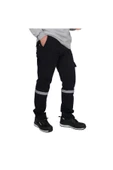 ENTWEAR Tek Reflektörlü 7X7 Gabardin Kışlık İş Pantolonu Lacivert - 1