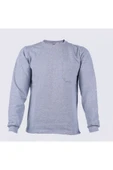 MESAY Bisiklet yaka Gri Uzun Kol Sweatshirt - 1