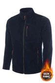 SUVASS CO Champ Erkek Lacivert Polar Tam Fermuarlı 3 Cepli Kalın Outdoor Polar Ceket Tactical Fleece - 3
