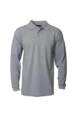 BLUE SAFETY Polo Yaka Gri Uzun Kollu Sweatshirt - 1