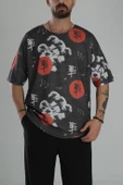Çin Ağacı Desenli Oversize T-Shirt - 1
