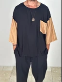 Fakir Kol Viscon Kahverengi Oversize T-Shirt - 1