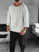 Fakir Kol Beyaz Bohem T-Shirt - 2
