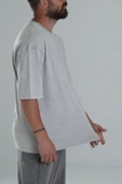 Yıkamalı Gri Oversize T-Shirt - 3