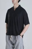 İtalyan Kesim Siyah T-Shirt - 5
