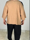 Fakir Kol Viscon Kahverengi Oversize T-Shirt - 4