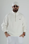 Oversize Beyaz Hoodie - 1