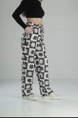 Çiçek Desenli Baggy Pantolon - 3
