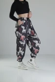 Chinese Kuş Desenli Pileli Jogger - 3
