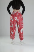 Chinese Kuş Desenli Pileli Jogger - 4