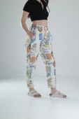 Etnik Desenli Baget Pantolon - 2