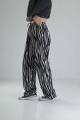 Rahat Kesim Desenli Baggy Pantolon - 2