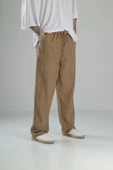 Aerobin Keten Kahve Baggy Pantolon - 3