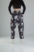 Chinese Kuş Desenli Pileli Jogger - 4