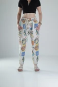 Etnik Desenli Baget Pantolon - 1