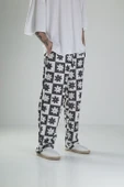 Çiçek Desenli Baggy Pantolon - 3