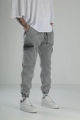 Premium Kalite Gri Jogger Pantolon - 2