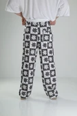 Çiçek Desenli Baggy Pantolon - 4