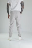 Gri Kot Jogger Pantolon - 4