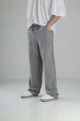 Aerobin Keten Gri Baggy Pantolon - 2