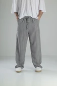 Aerobin Keten Gri Baggy Pantolon - 1