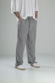 Aerobin Keten Gri Baggy Pantolon - 3