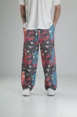 Etnik Desenli Baggy Pantolon - 1
