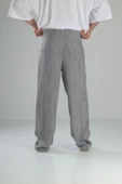 Aerobin Keten Gri Baggy Pantolon - 4