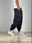 Kargo Cepli Siyah Şalvar - 4
