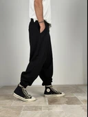 Erkek Siyah Spor Şalvar - 1