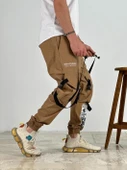 Premium Kalite Yazlık Bej Paraşüt Kumaş Jogger - 7