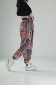 Bürümcük Kumaş Yama Desenli Jogger Pantolon - 3