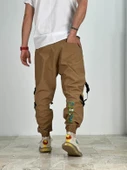 Premium Kalite Yazlık Bej Paraşüt Kumaş Jogger - 4