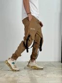Premium Kalite Yazlık Bej Paraşüt Kumaş Jogger - 1