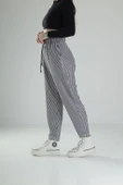 Bürümcük Kumaş Çizgili Baget Pantolon - 2