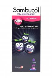 SAMBUCOL Kids Kara Murver Ekstresi Vitamin C Şurup 120 ml - 1