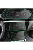 ZDN Case Audi Q7 2020-2023 Gösterge Ve Multimedya Çift Ekran Koruyucu Navigasyon 9H Nano Ekran Koruyucu thumbnail 1