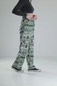 Etnik Yeşil Baggy Pantolon - 3
