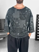 Etnik Desenli Fakir Kol Sweat - 1